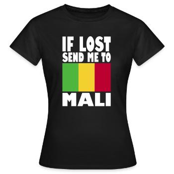 Slogan du drapeau du Mali - T-shirt Femme - noir - Devant - AI Model Female 172 dark (172cm)