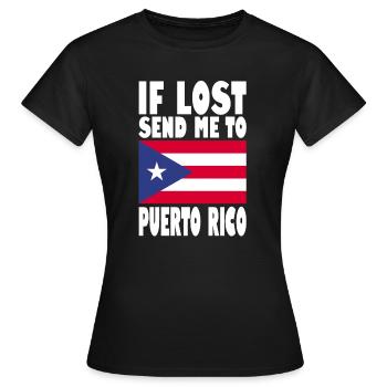 PUERTO RICO Drapeau Disant - T-shirt Femme - noir - Devant - AI Model Female 172 dark (172cm)