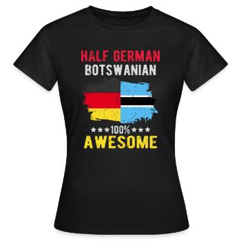 Moitié allemand moitié Batswana - T-shirt Femme - noir - Devant - AI Model Female 172 dark (172cm)