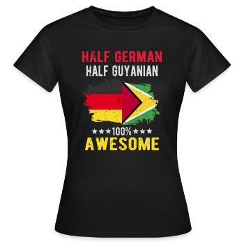 Moitié allemand moitié guyanais - T-shirt Femme - noir - Devant - AI Model Female 172 dark (172cm)