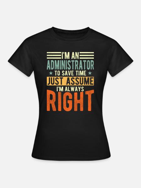 Administrator - T-shirt dam - svart