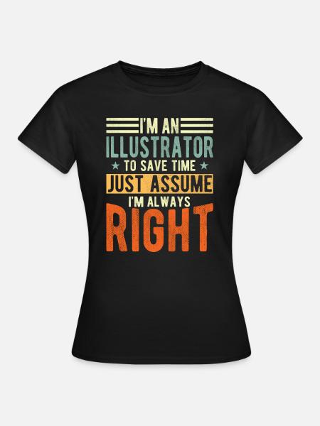 Illustrator - Frauen T-Shirt - Schwarz
