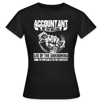 Accountant Led By The Unknown - Women's T-Shirt - black - Front - AI Model Female 172 dark (172cm)
