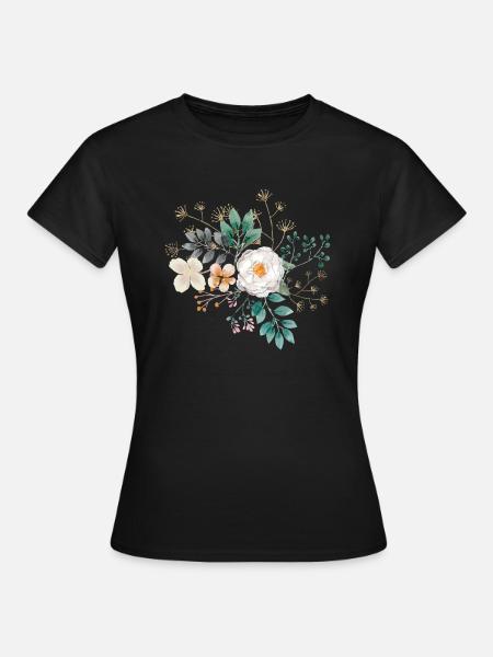 Blumenstrauß - Frauen T-Shirt - Schwarz