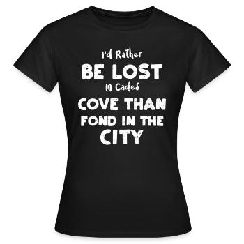 I'd Rather Be Lost In Cades Cove... - Women's T-Shirt - black - Front - AI Model Female 172 dark (172cm)