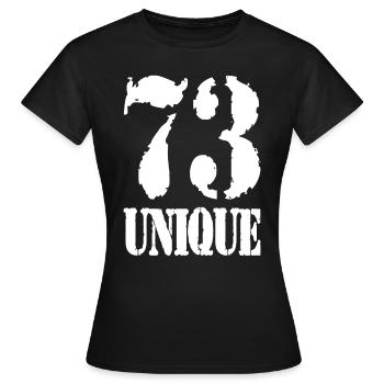 73 - Frauen T-Shirt - Schwarz - Vorne - AI Model Female 172 dark (172cm)