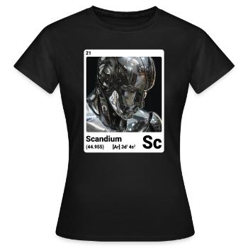 AI am Scandium (wt) - Women's T-Shirt - black - Front - AI Model Female 172 dark (172cm)