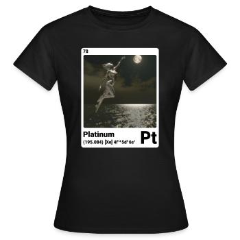 AI am Platin (at) Stilelement periodisch - Frauen T-Shirt - Schwarz - Vorne - AI Model Female 172 dark (172cm)