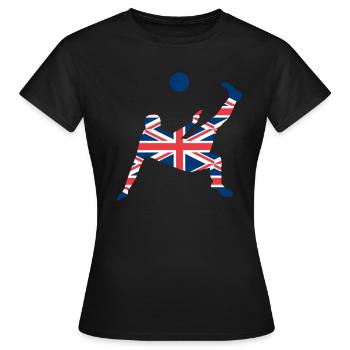 uk soccer - Women's T-Shirt - black - Front - AI Model Female 172 dark (172cm)