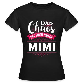 MIMI - chaos - Frauen T-Shirt - Schwarz - Vorne - AI Model Female 172 dark (172cm)
