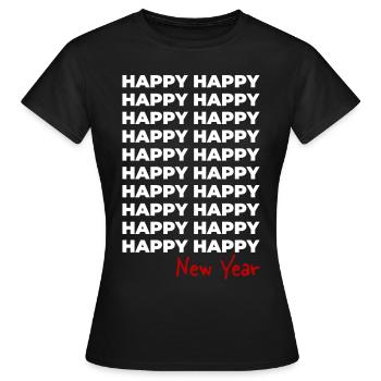 Happy New Year - Frauen T-Shirt - Schwarz - Vorne - AI Model Female 172 dark (172cm)