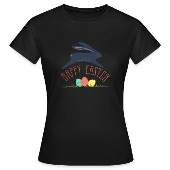 Happy Easter - Frauen T-Shirt - Schwarz - Vorne - AI Model Female 172 dark (172cm)