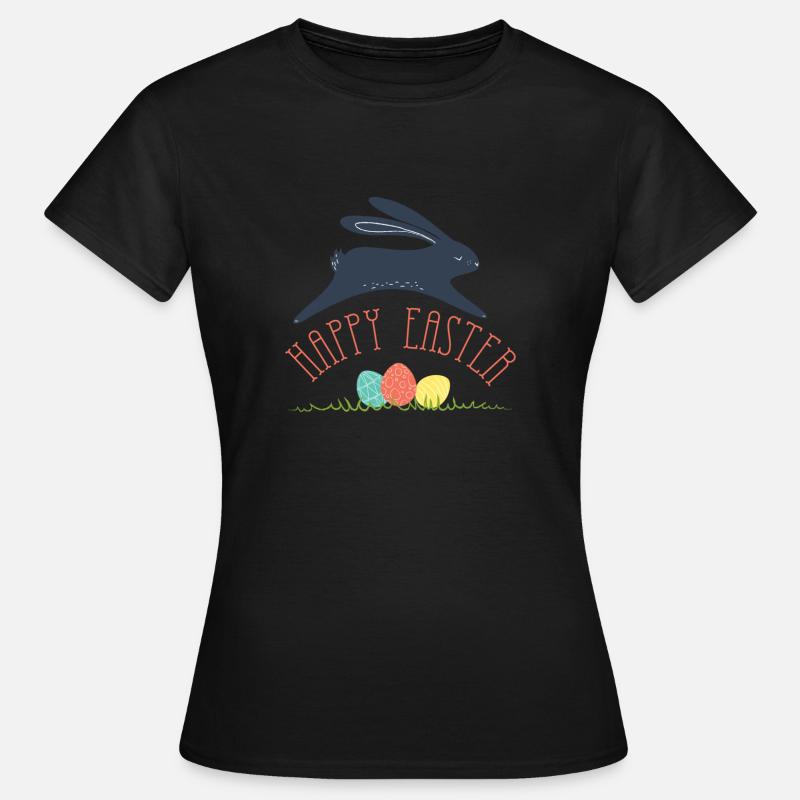 Happy Easter - T-shirt Femme - noir