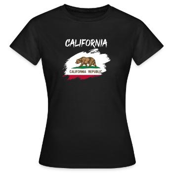 California - Women's T-Shirt - black - Front - AI Model Female 172 dark (172cm)