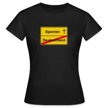 Spanien Auswanderer - Frauen T-Shirt - Schwarz - Vorne - AI Model Female 172 dark (172cm)