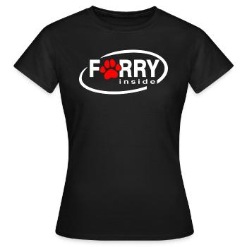 Furry inside - T-shirt Femme - noir - Devant - AI Model Female 172 dark (172cm)