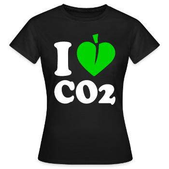 I love co2 - Women's T-Shirt - black - Front - AI Model Female 172 dark (172cm)