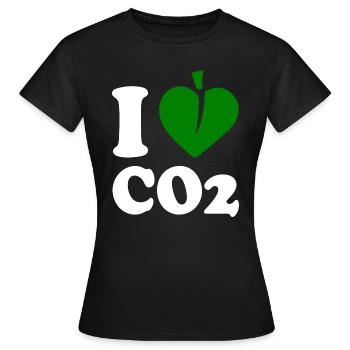 I love co2 - Women's T-Shirt - black - Front - AI Model Female 172 dark (172cm)