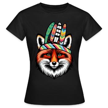 Schamanen Fuchs Füchse spirituell - Frauen T-Shirt - Schwarz - Vorne - AI Model Female 172 dark (172cm)