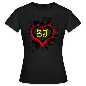 BJ - T-shirt Femme - noir - Devant - AI Model Female 172 dark (172cm)