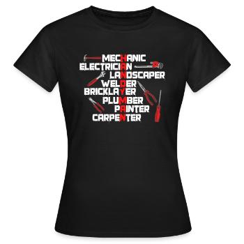 bricoleur - T-shirt Femme - noir - Devant - AI Model Female 172 dark (172cm)