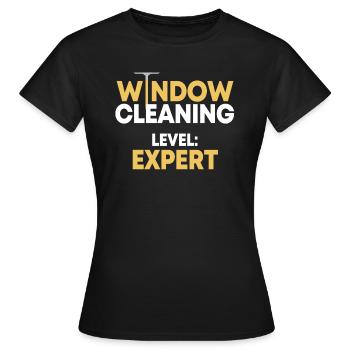 Expert en nettoyant pour vitres - T-shirt Femme - noir - Devant - AI Model Female 172 dark (172cm)