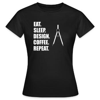 architecture - T-shirt Femme - noir - Devant - AI Model Female 172 dark (172cm)