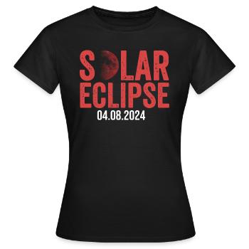 Éclipse solaire 2024 - T-shirt Femme - noir - Devant - AI Model Female 172 dark (172cm)