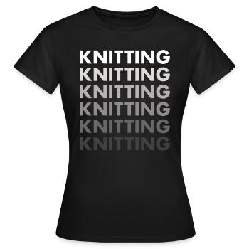 Tricoteuse Tricot - T-shirt Femme - noir - Devant - AI Model Female 172 dark (172cm)