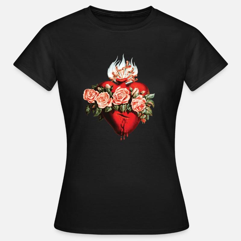 Cuore Immacolato della Vergine Maria - Maglietta da donna - nero