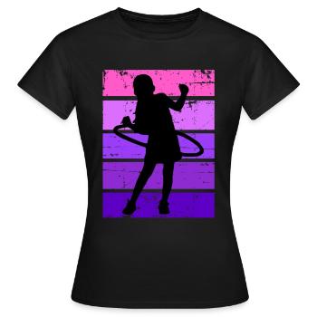 Hula Mädchen Pink - Frauen T-Shirt - Schwarz - Vorne - AI Model Female 172 dark (172cm)