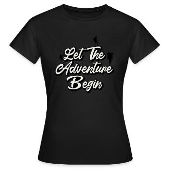 L'aventure attend - T-shirt Femme - noir - Devant - AI Model Female 172 dark (172cm)