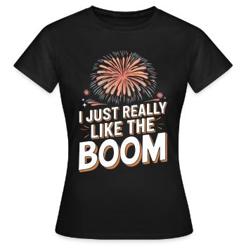 Pyrotechniker Feuerwerk Pyrotechnik - Frauen T-Shirt - Schwarz - Vorne - AI Model Female 172 dark (172cm)