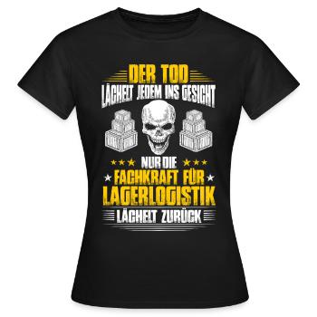 Fachkraft für Lagerlogistik Geschenk Geschenkidee - Frauen T-Shirt - Schwarz - Vorne - AI Model Female 172 dark (172cm)