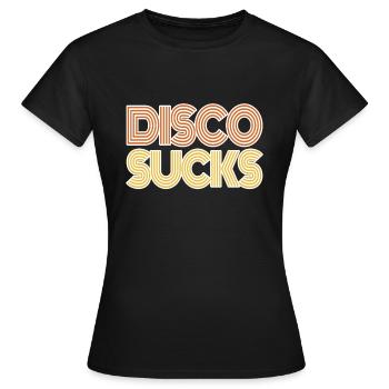 Disco Sucks Shirt - Frauen T-Shirt - Schwarz - Vorne - AI Model Female 172 dark (172cm)