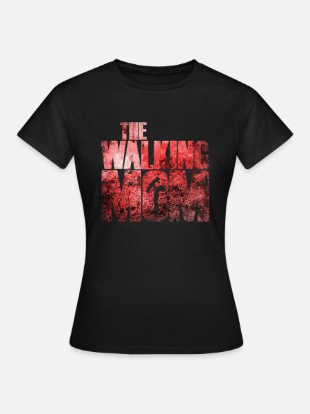 The Walking Mom mother and son daughter - Women's T-Shirt - black