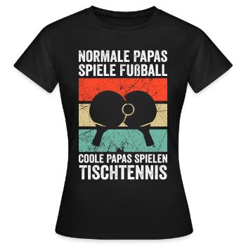 Table Tennis Dad Table Tennis Dad Gift - Women's T-Shirt - black - Front - AI Model Female 172 dark (172cm)