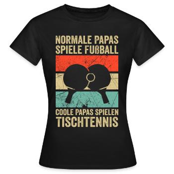 Table Tennis Dad Table Tennis Dad Gift - Women's T-Shirt - black - Front - AI Model Female 172 dark (172cm)