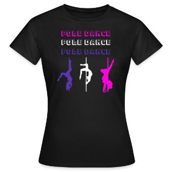 Poledance Pole Dance - Frauen T-Shirt - Schwarz - Vorne - AI Model Female 172 dark (172cm)