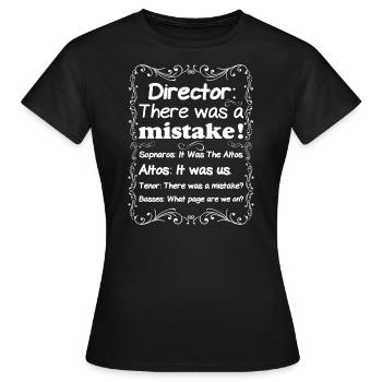 Choir Director Soprano Alto Tenor Bass Music Singe - Frauen T-Shirt - Schwarz - Vorne - AI Model Female 172 dark (172cm)