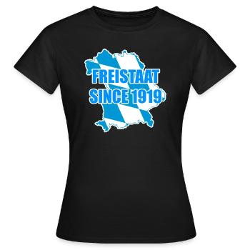 Freistaat Bayern Bayer bayrisch bayerisch Spruch - Frauen T-Shirt - Schwarz - Vorne - AI Model Female 172 dark (172cm)
