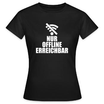 seulement accessible smartphone déconnecté chemise amusante cassé - T-shirt Femme - noir - Devant - AI Model Female 172 dark (172cm)