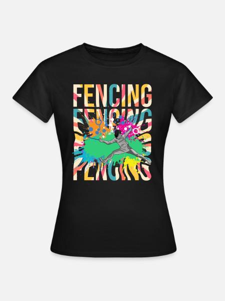 Fechten - Fechter - Frauen T-Shirt - Schwarz