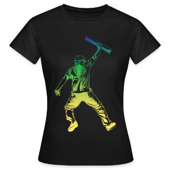 Style rétro d’architecte - T-shirt Femme - noir - Devant - AI Model Female 172 dark (172cm)