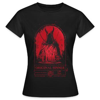 Original Sinner - Women's T-Shirt - black - Front - AI Model Female 172 dark (172cm)