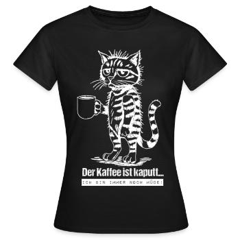 Der Kaffee ist kaputt... - Frauen T-Shirt - Schwarz - Vorne - AI Model Female 172 dark (172cm)