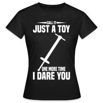 Pogo Stick Saut juste un jouet Pogo Stick Rebondissant - T-shirt Femme - noir - Devant - AI Model Female 172 dark (172cm)
