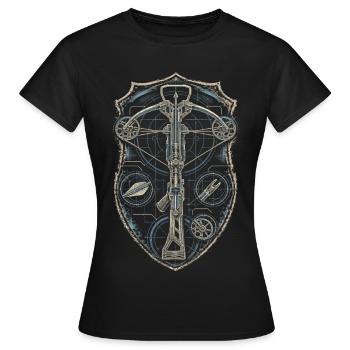 Armbrust Armbrustschütze - Frauen T-Shirt - Schwarz - Vorne - AI Model Female 172 dark (172cm)