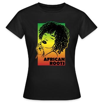Cultural Heritage African Roots - Women's T-Shirt - black - Front - AI Model Female 172 dark (172cm)