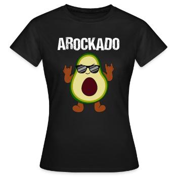Rocking Avocat Cool Musique Aimant - T-shirt Femme - noir - Devant - AI Model Female 172 dark (172cm)
